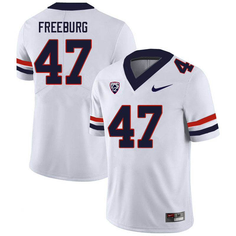Men #47 Rourke Freeburg Arizona Wildcats College Football Jerseys Sale-White
